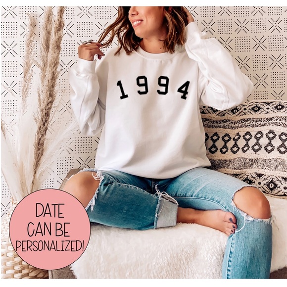 PERSONALIZED Vintage Birthday Year Crewneck - Picture 3 of 3